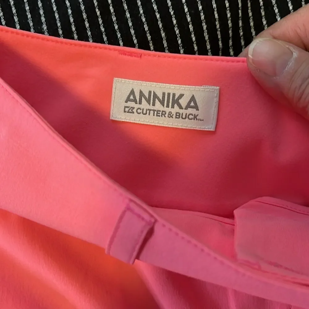 Annika by Cutter & Buck Golf Skort Size 8 Gently Used Pink/white